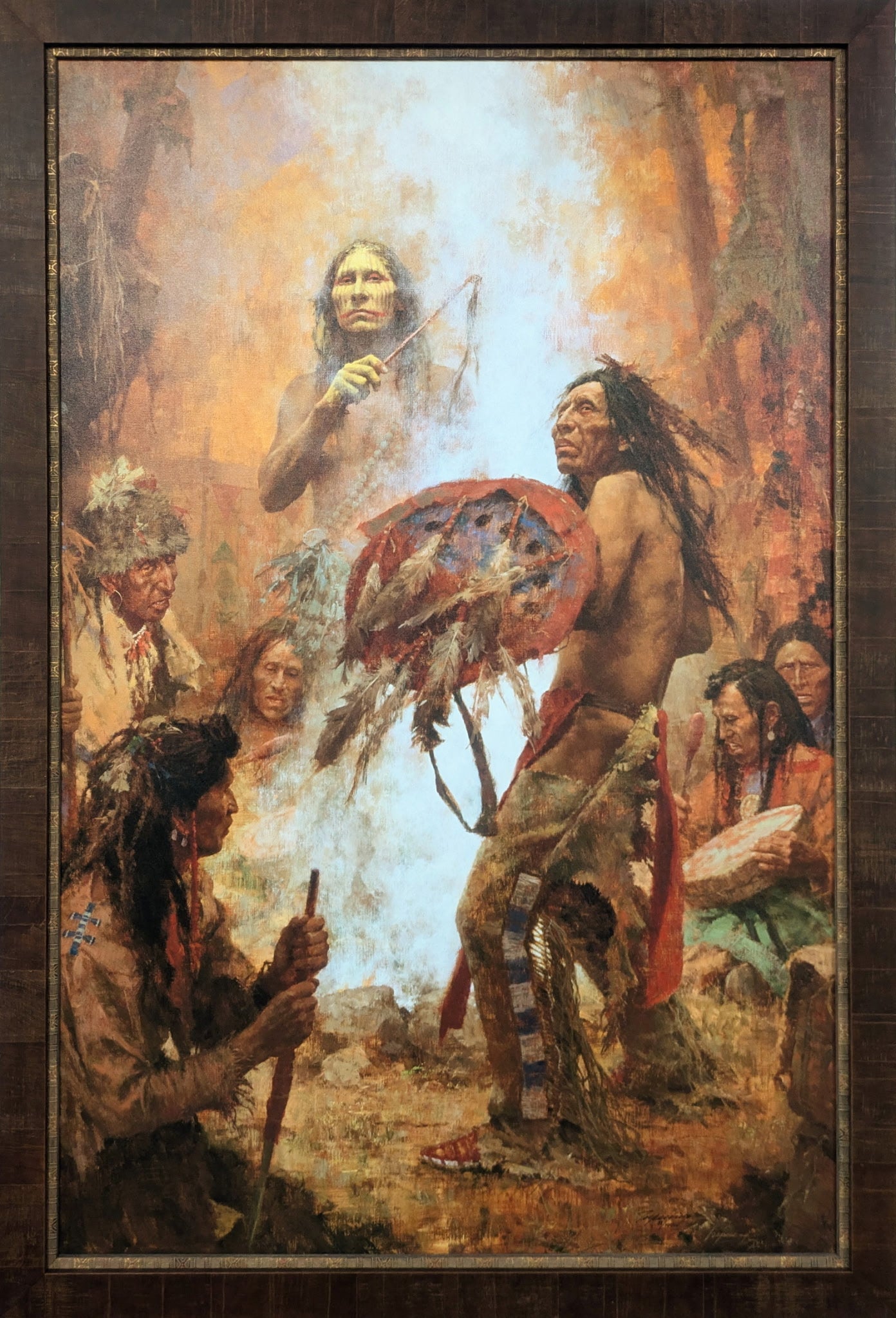 Transferring the Medicine Shield Limited Edition Canvas Master Frame