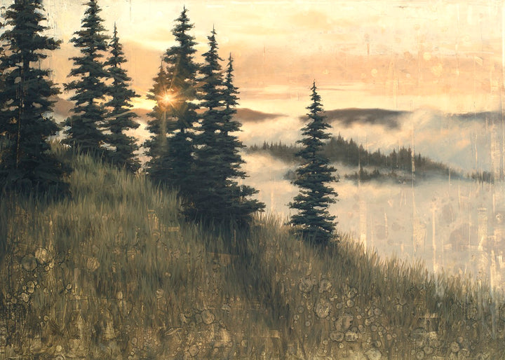 Sunrise and Sunset Mountain Art