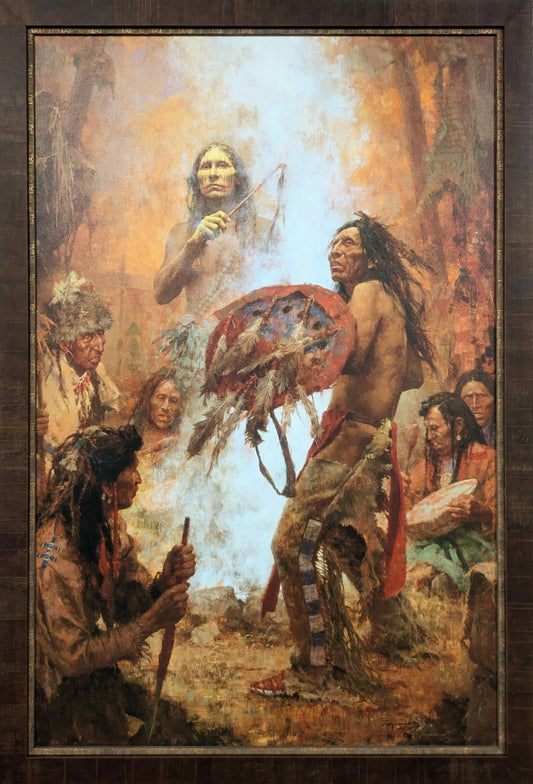 Transferring the Medicine Shield Limited Edition Canvas Master Frame
