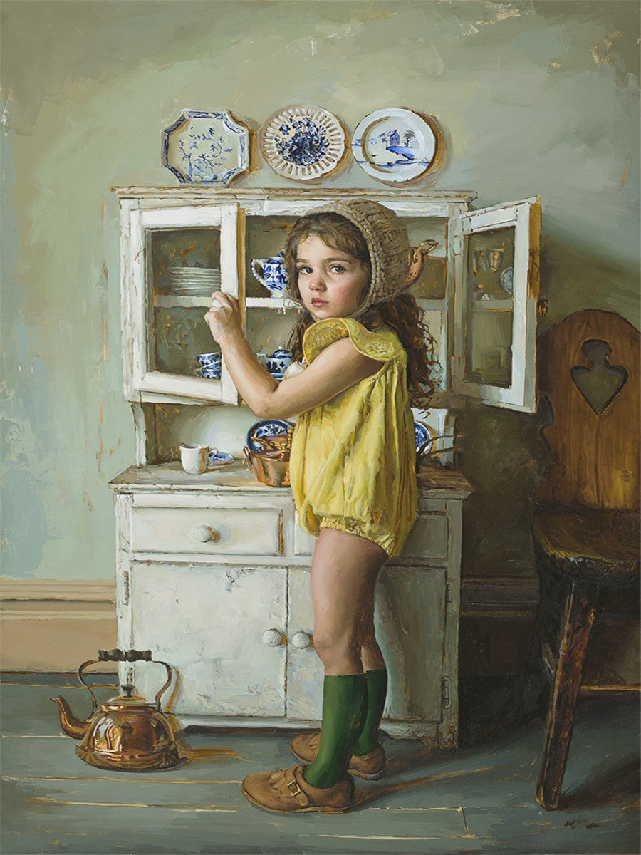 "Scarlett with Dishes"
