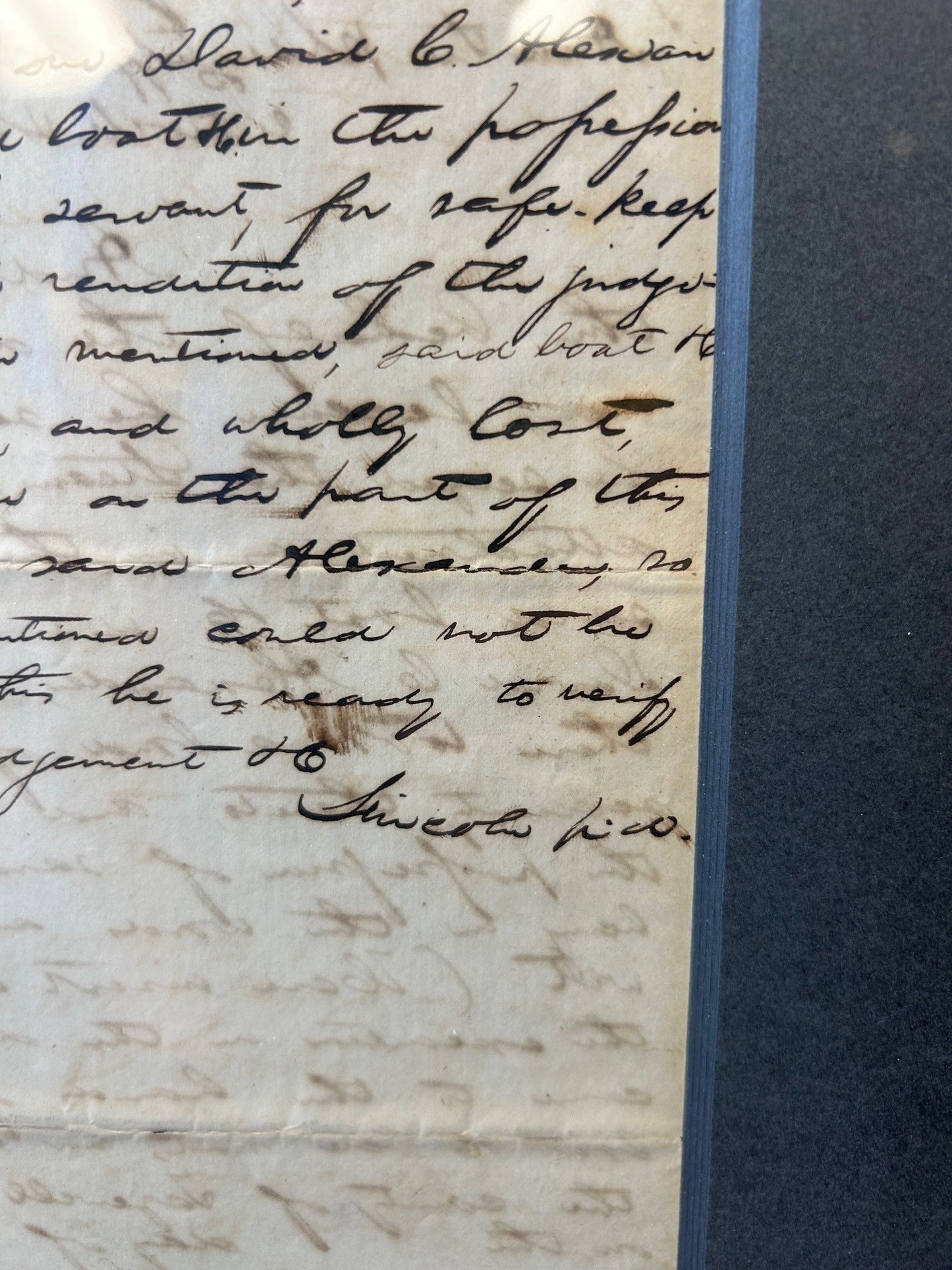 Abraham Lincoln, Pleading - Signed Three Times by Abraham Lincoln
